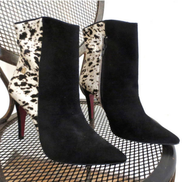 Genuine leather hand-crafted Cuple booties - Picture 2 of 6